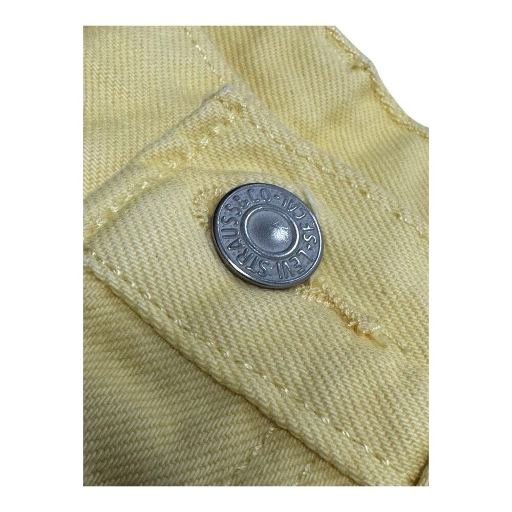 NWT Levi's 501 Women's Jeans 30x26 High-Rise Cropped Straight Button Fly Yellow - Picture 2 of 10